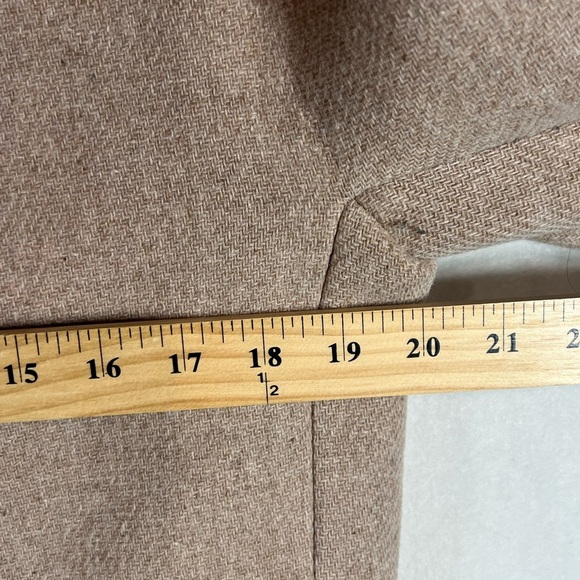 J. Crew Size 4 Stadium Cloth Nello Gori Classic Tan Overcoat Jacket - Picture 6 of 7